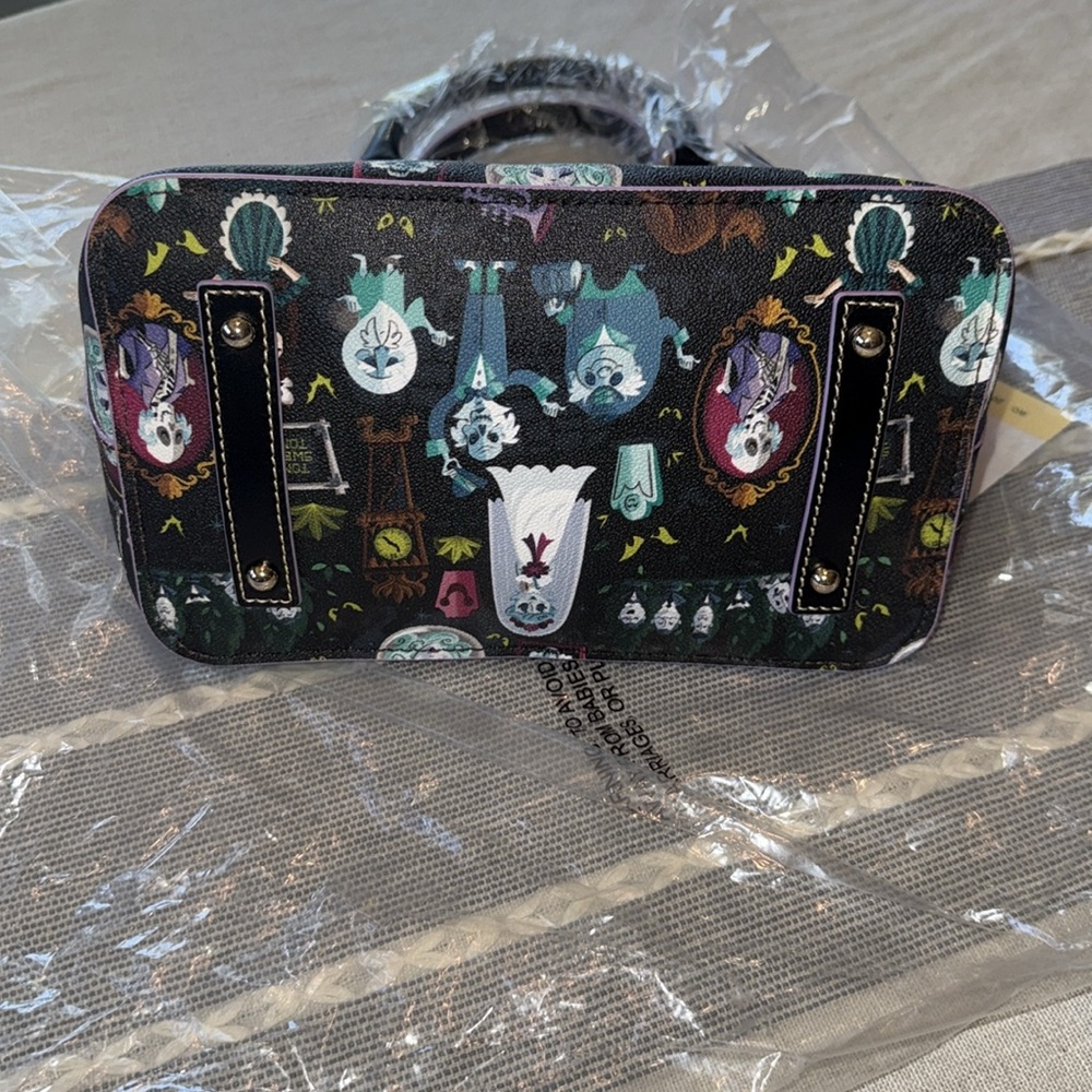 Dooney & Bourke Black Satchel with Haunted Mansion (2018 Collection) - Picture 5 of 8